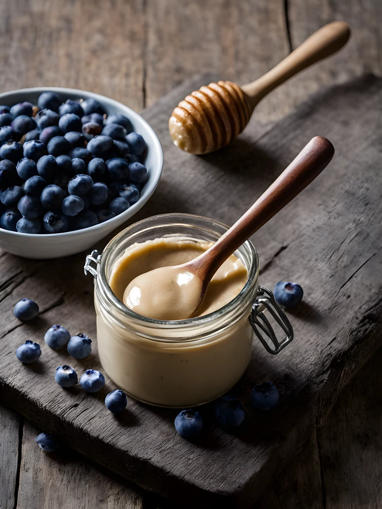 Swan's Honey Wild Blueberry Raw & Unfiltered Creamed Honey — Blueberry honey from USA