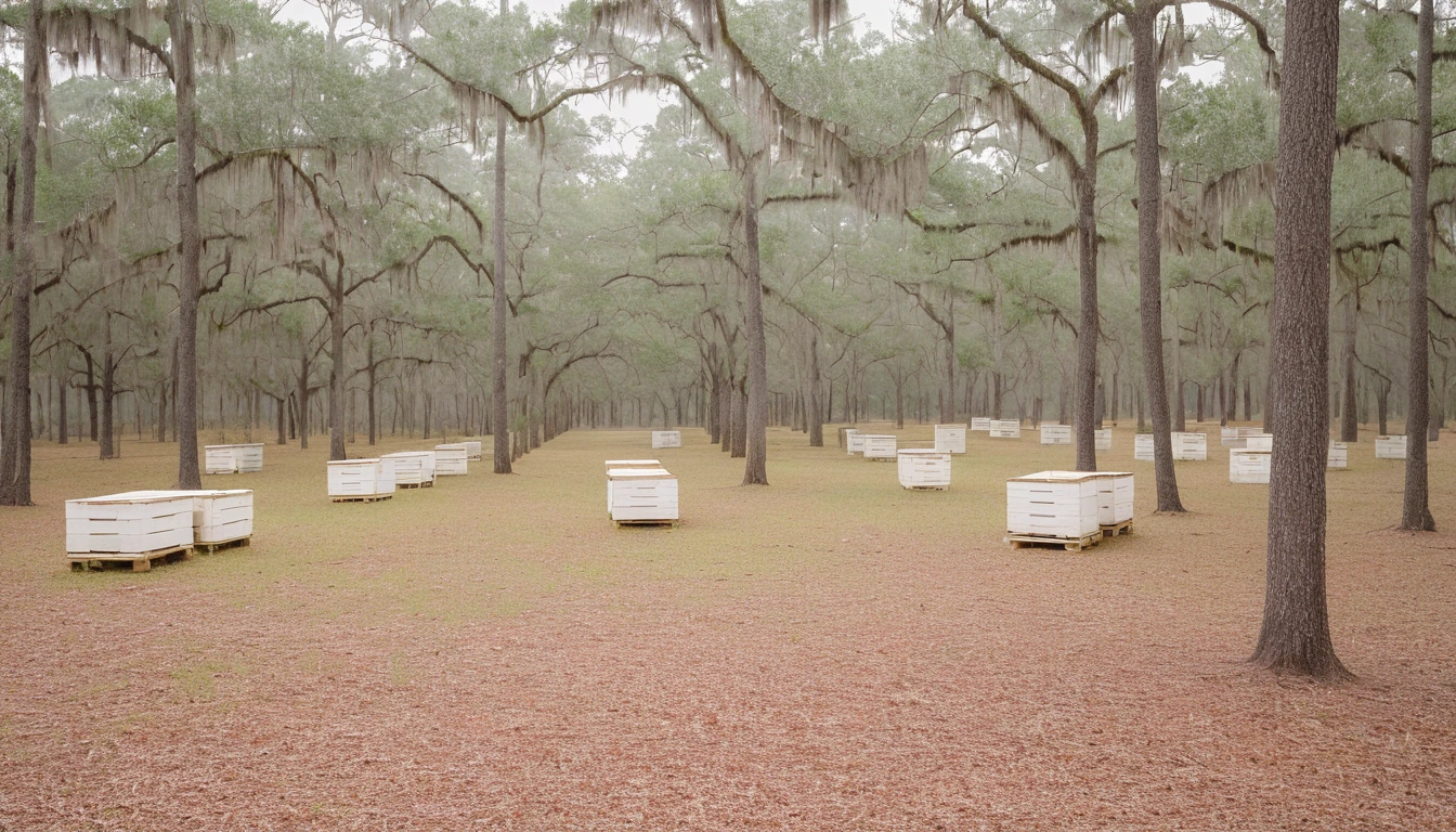 Alabama honey sourcing guide featuring Gulf Coast maritime landscape transitioning to Appalachian foothills