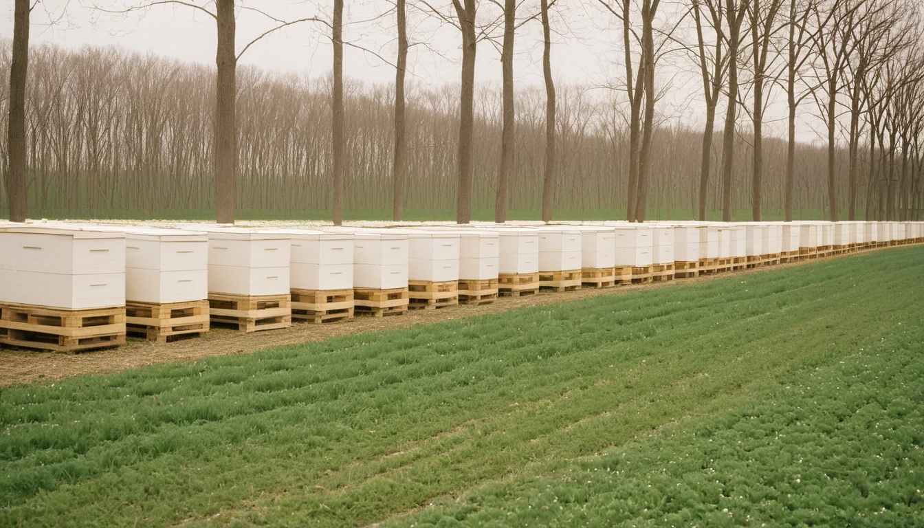 Indiana honey sourcing guide featuring Great Lakes transition landscape with prairie and agricultural fields