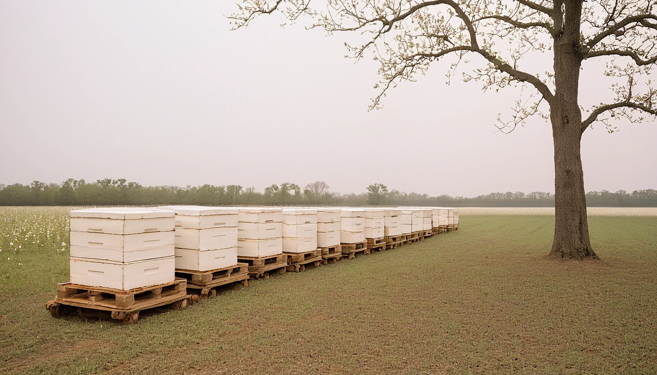 Mississippi Gulf Coast to Delta landscape with tupelo trees and coastal plains during honey harvest season