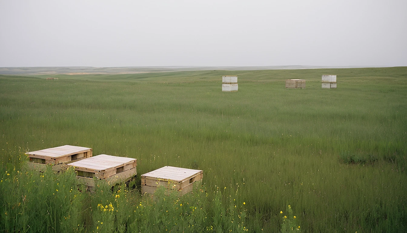 Nebraska Sandhills landscape showing endless sand dunes covered with mixed-grass prairie