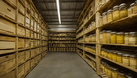 Illustration of a beekeeping supply store