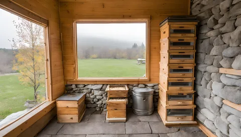 Illustration of a beekeeping supply store