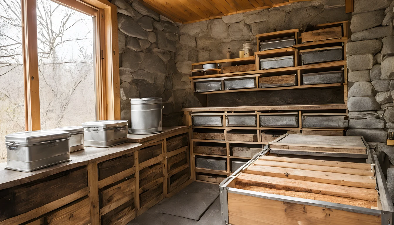 Illustration of a beekeeping supply store