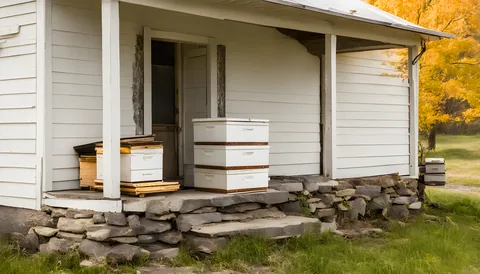 Illustration of a beekeeping supply store