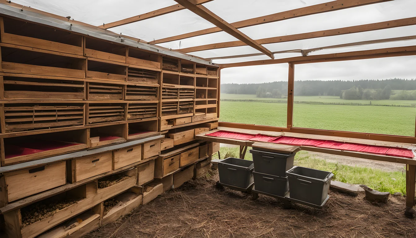 Illustration of a beekeeping supply store