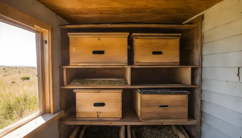 Illustration of a beekeeping supply store