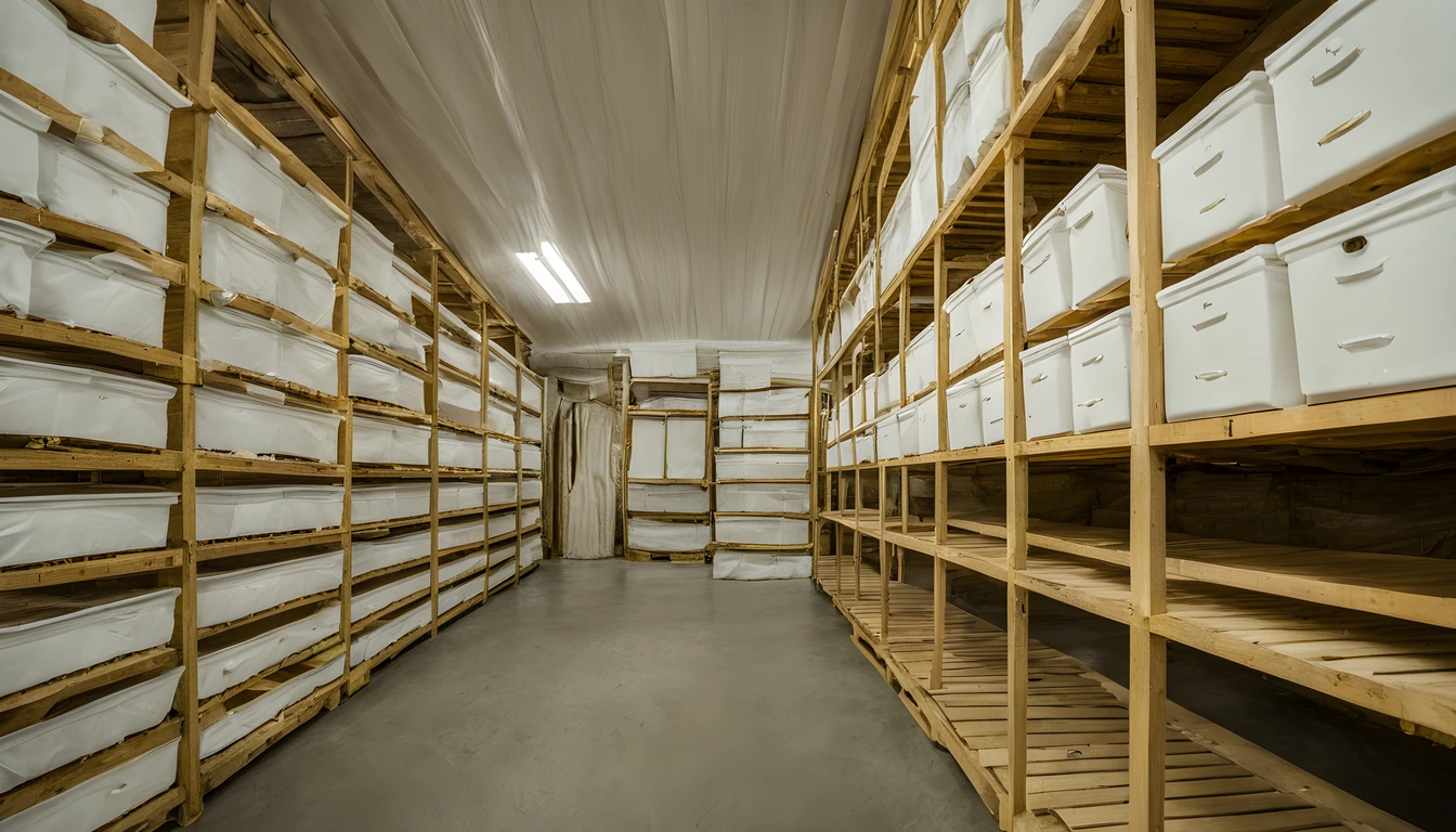Illustration of a beekeeping supply store