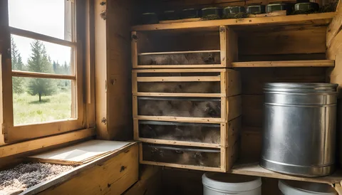 Illustration of a beekeeping supply store