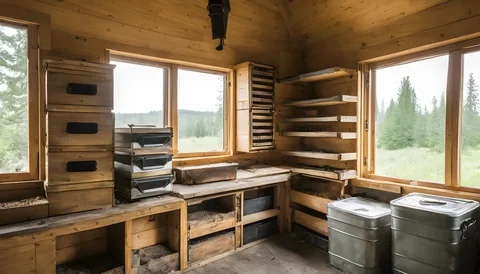 Illustration of a beekeeping supply store