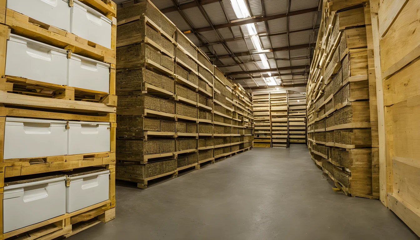 Illustration of a beekeeping supply store
