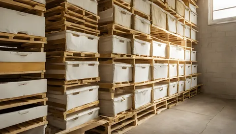 Illustration of a beekeeping supply store