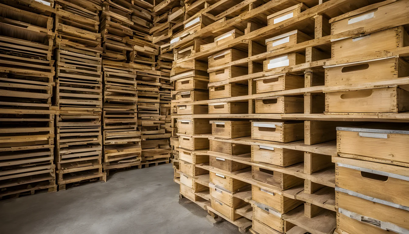 Illustration of a beekeeping supply store