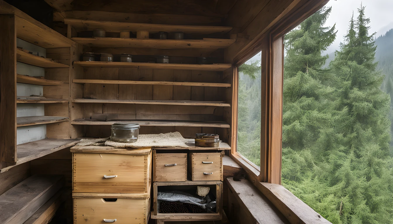 Illustration of a beekeeping supply store
