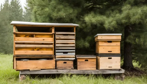 Illustration of a beekeeping supply store
