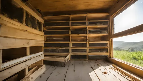 Illustration of a beekeeping supply store